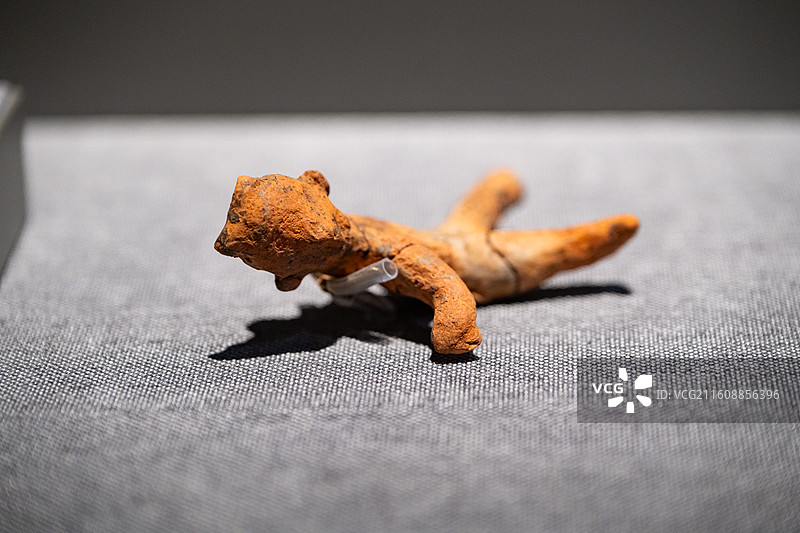 中国考古博物馆 文明起源展厅 新石器时代石家河文化 陶塑 湖北天门石家河遗址图片素材
