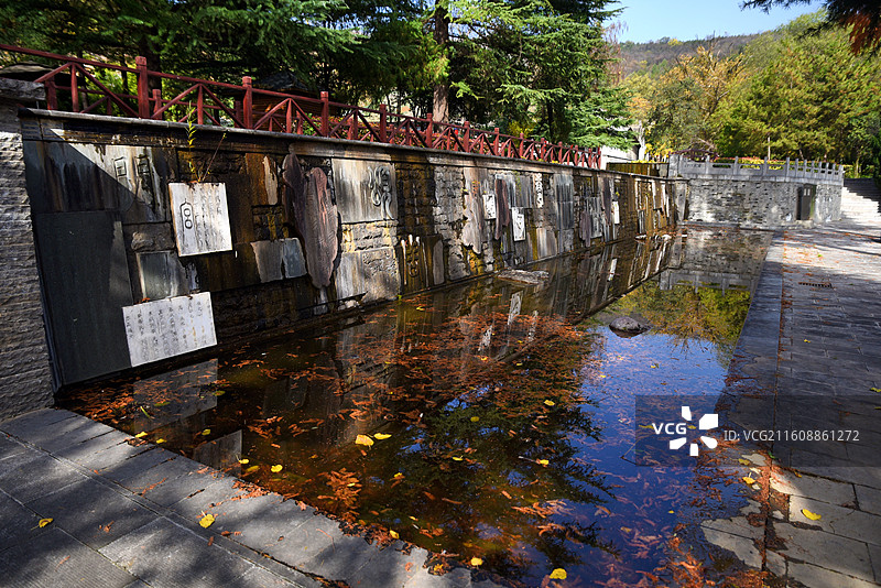 陕西岐山周公庙诗经墙图片素材