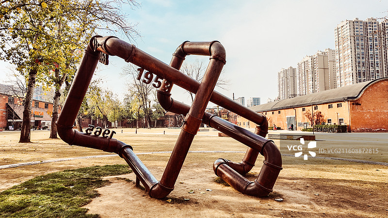 郑州二砂文创园-包豪斯建筑-磨街图片素材