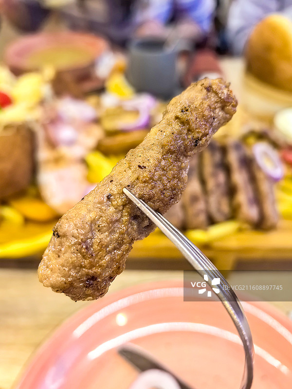 烤肉卷西餐美食特写图片素材