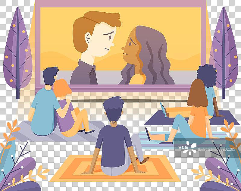 露天电影院图片素材