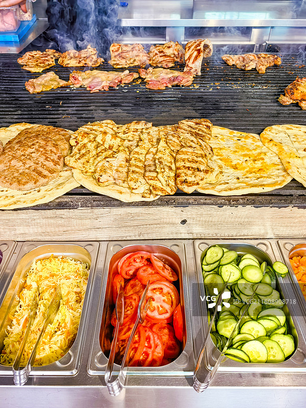 烤肉卷饼西餐快餐美食图片素材