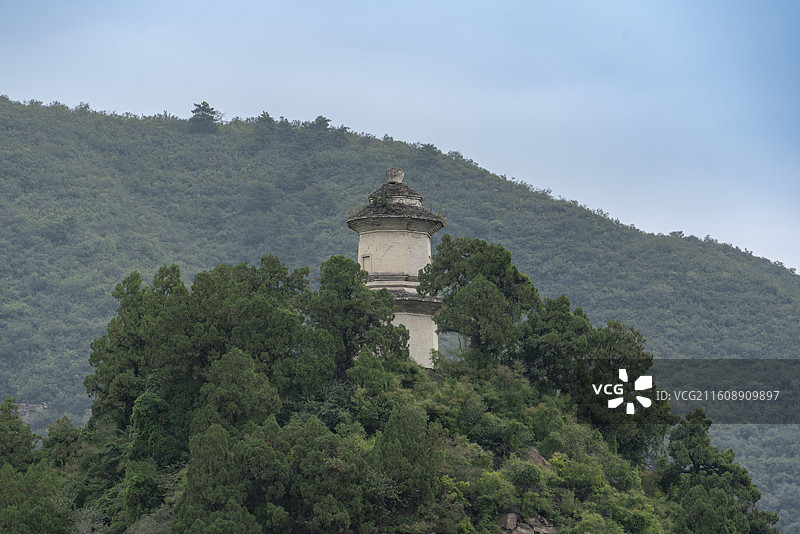 山西交城玄中寺秋容塔图片素材