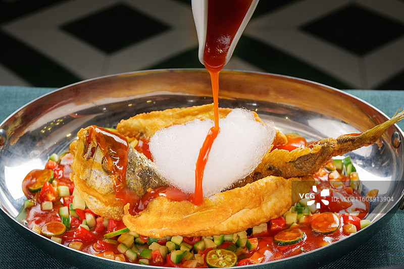 酸甜炸鱼图片素材