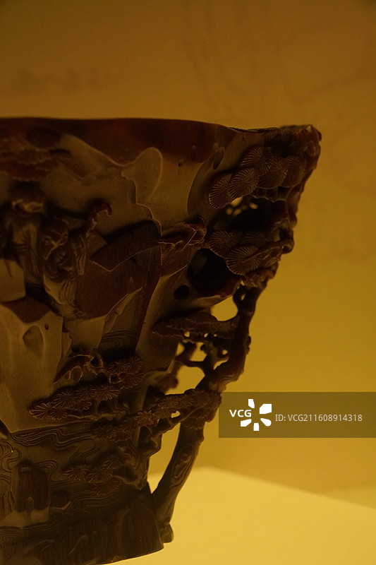 上海博物馆犀角杯特展图片素材