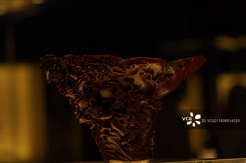 上海博物馆犀角杯特展图片素材