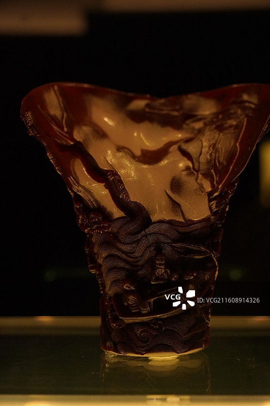 上海博物馆犀角杯特展图片素材