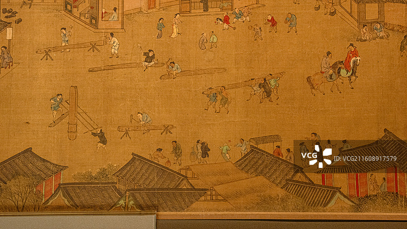 明代 佚名 清明上河图 上海博物馆图片素材