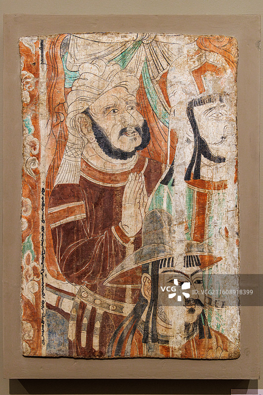 中国新疆柏孜克里克千佛洞壁画（10—11世纪）·俄罗斯圣彼得堡冬宫博物馆藏图片素材