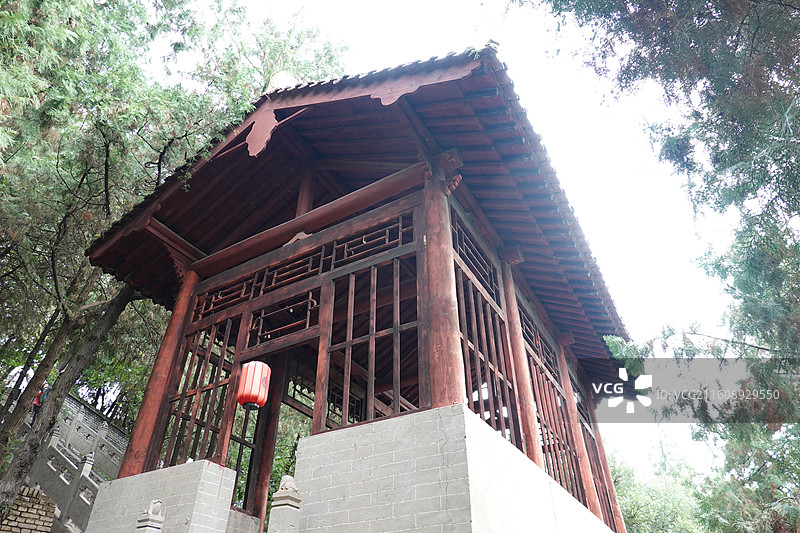 山西省运城市永济市普救寺：普救蛙声听蛙亭图片素材