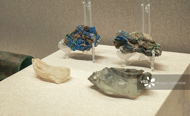 玻璃 清代 长春园西洋楼遗址出土 圆明园管理处藏 北京圆明园博物馆（正觉寺）展出图片素材