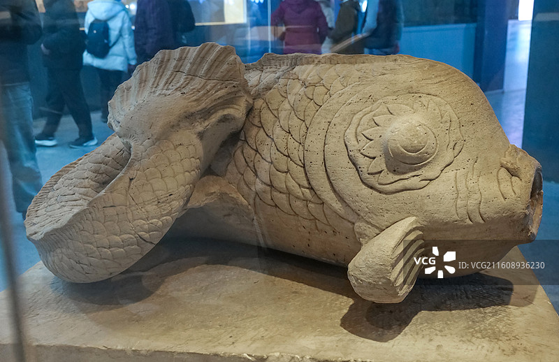 大水法石鱼 清·乾隆 北京圆明园展览馆“劫灰飞尽·笃行致远-圆明园爱国主义教育主题展”图片素材