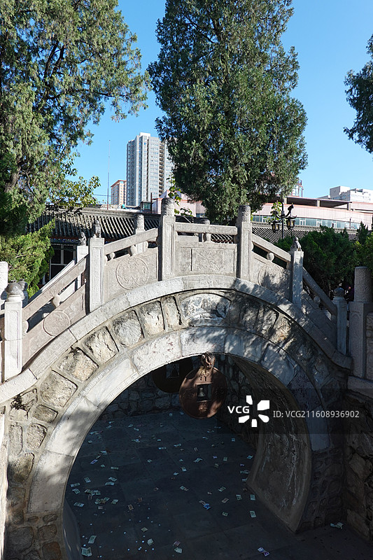 陕西省西安市碑林区长乐坊敕建万寿八仙宫八仙庵：遇仙桥图片素材