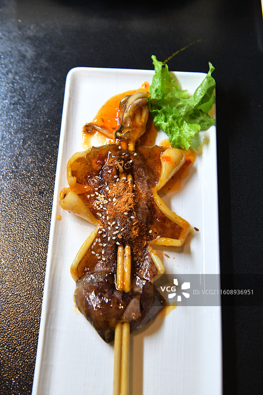 烤鱿鱼图片素材