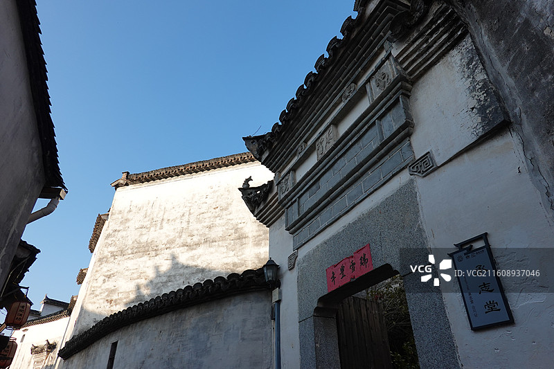 安徽省黄山市黟县宏村徽州民居：承志堂图片素材