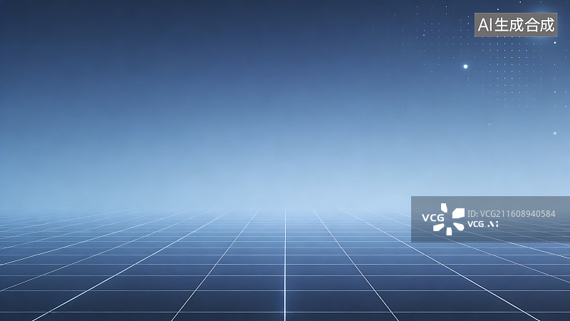 【AI数字艺术】现代抽象蓝色科技网格背景图片素材