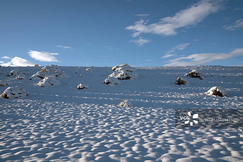 温泉县荒原雪景图片素材