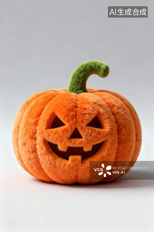 【AI数字艺术】毛绒南瓜灯玩具图片素材