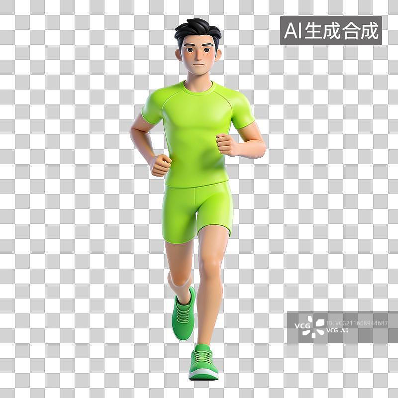 【AI数字艺术】一个跑步的人-体育健身运动健康锻炼养生图片素材