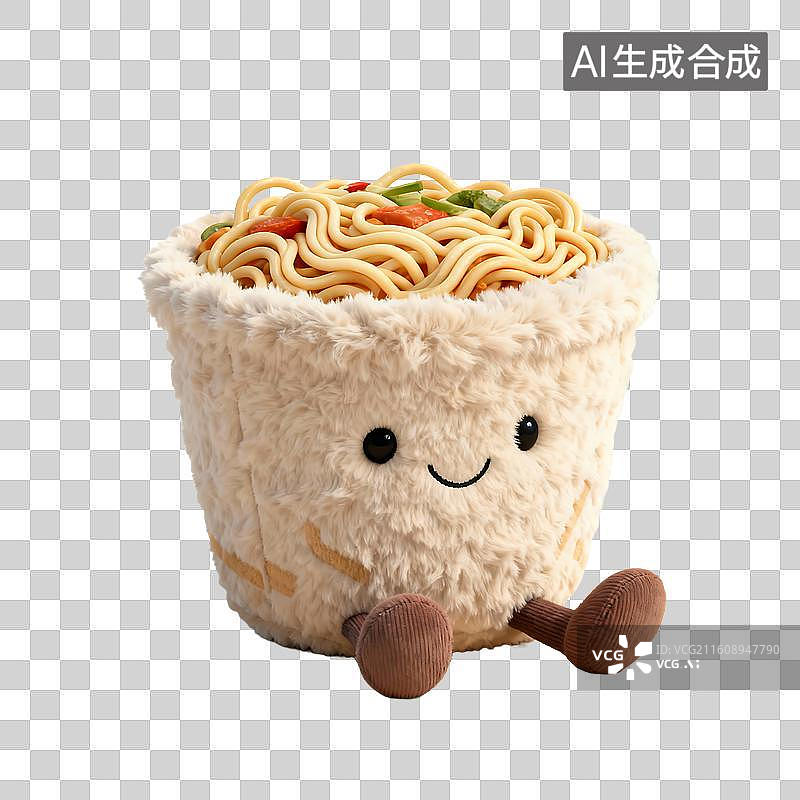 【AI数字艺术】可爱毛绒玩偶风格美食元素建模图片素材