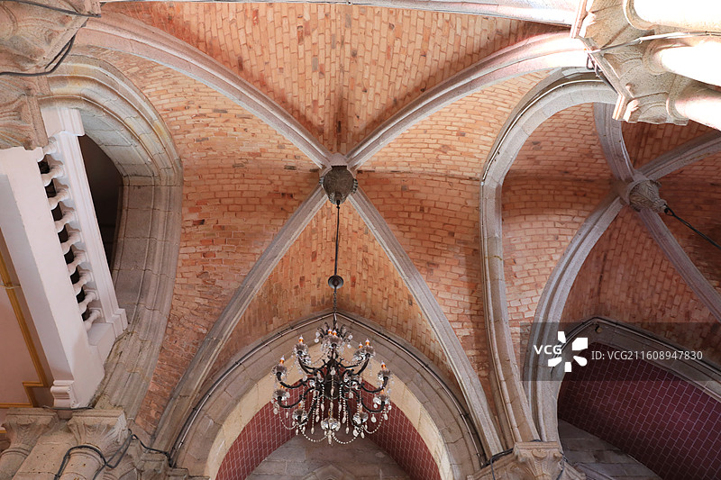 广州圣心大教堂哥特教堂世界四大全石砌教堂历史建筑文物保护单位玫瑰窗彩绘玻璃窗图片素材