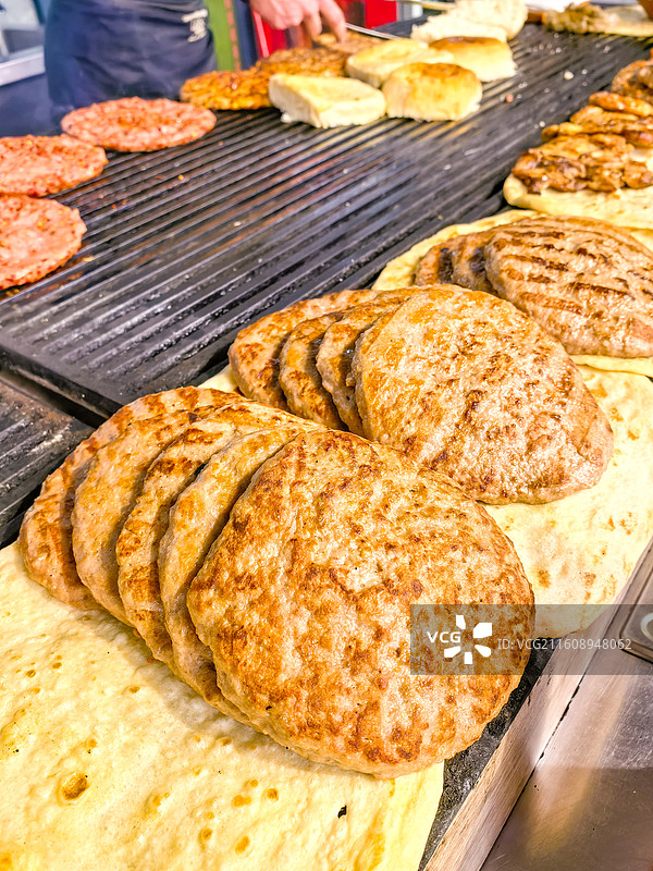 烤肉卷饼美食特写图片素材