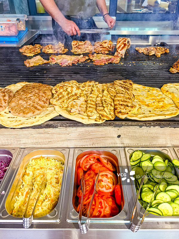 烤肉卷饼西餐快餐美食图片素材