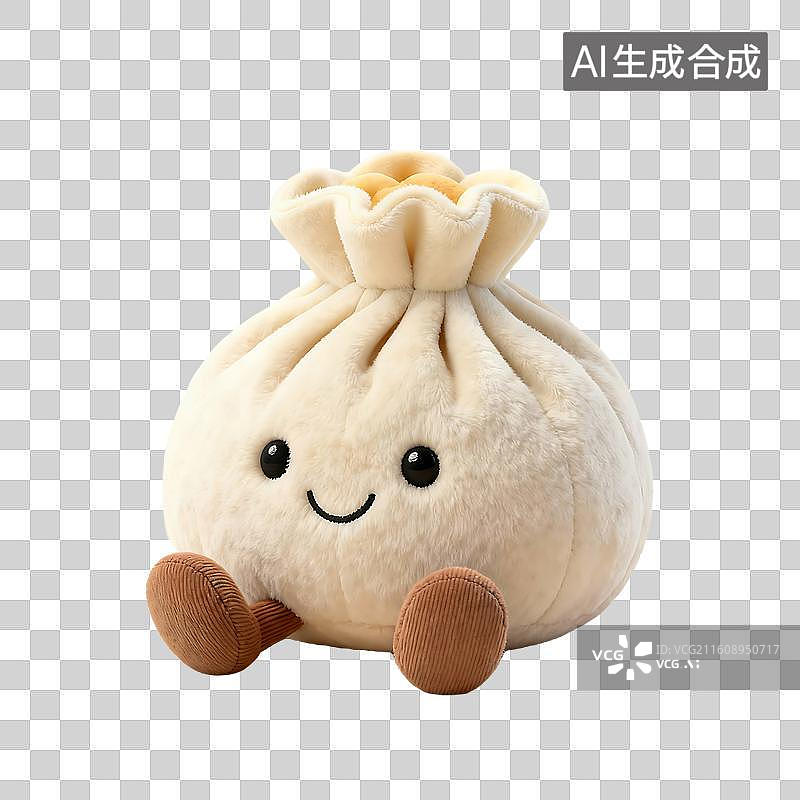 【AI数字艺术】可爱毛绒玩偶风格美食元素建模图片素材