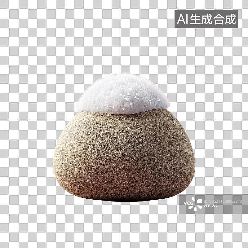 【AI数字艺术】可爱雪石图标图片素材