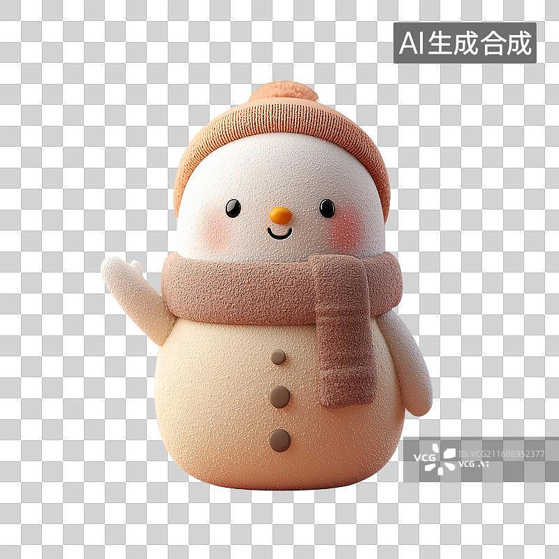 【AI数字艺术】可爱雪人图标图片素材
