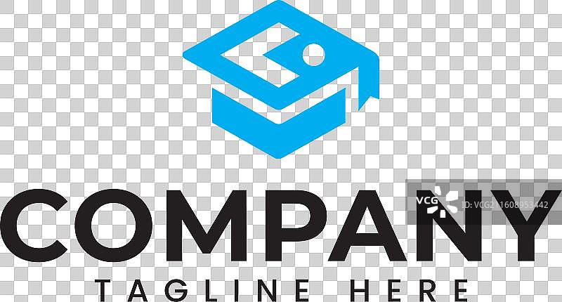 戴着毕业帽的教育人物标志设计图片素材