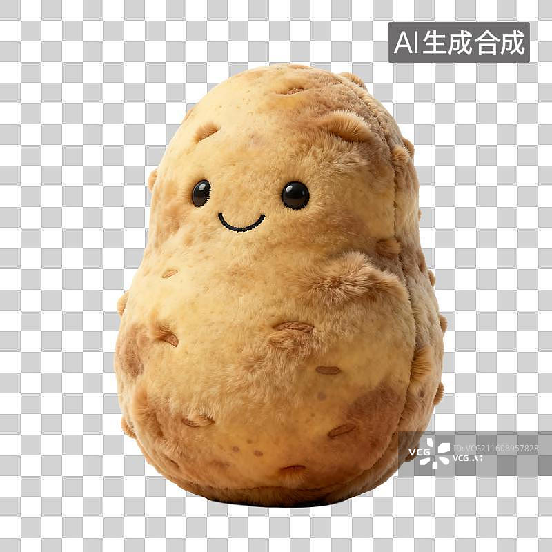 【AI数字艺术】可爱毛绒玩偶风格美食元素建模图片素材