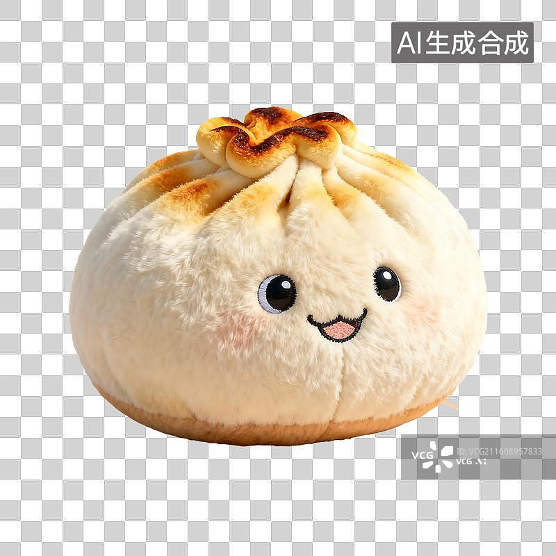 【AI数字艺术】可爱毛绒玩偶风格美食元素建模图片素材