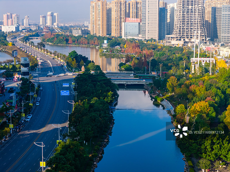 云南省玉溪市红塔区玉溪大河风光图片素材