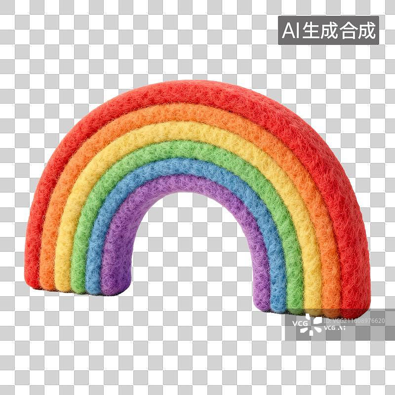 【AI数字艺术】色彩缤纷的毛毡彩虹图片素材