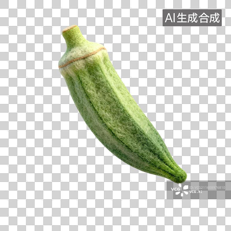 【AI数字艺术】新鲜绿色秋葵图片素材