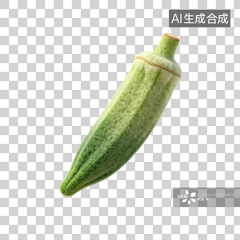 【AI数字艺术】新鲜绿色秋葵图片素材
