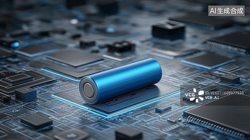 【AI数字艺术】新能源科技背景——固态电池、储能、新能源图片素材