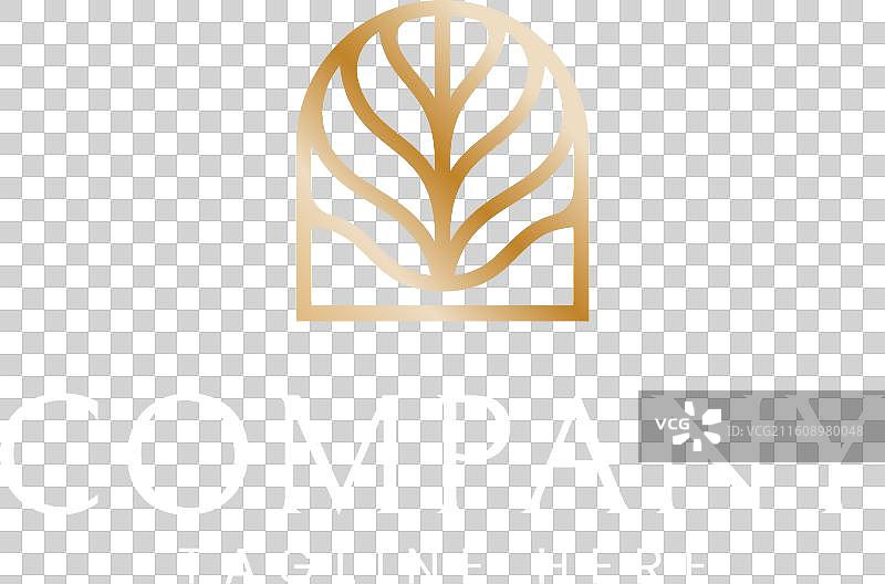 叶子自然窗框标志设计图片素材