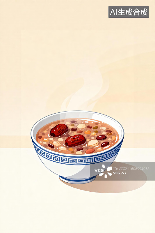 【AI数字艺术】一碗热腾腾的八宝粥图片素材