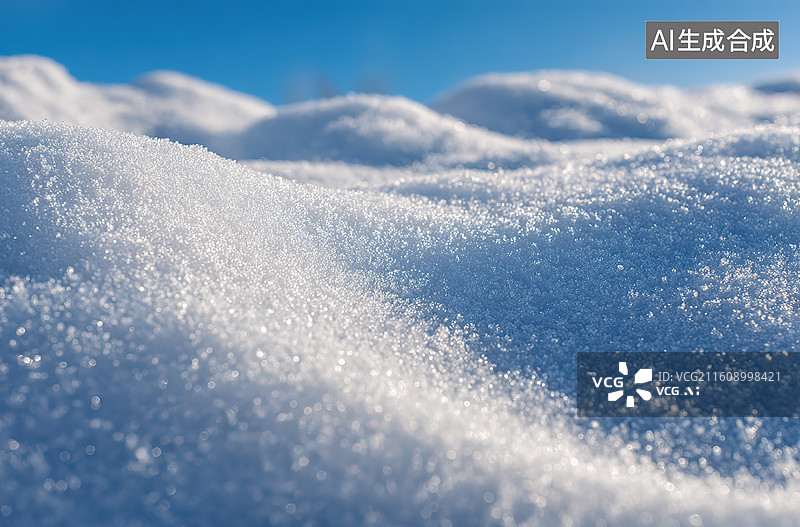【AI数字艺术】雪地表面特写图片素材