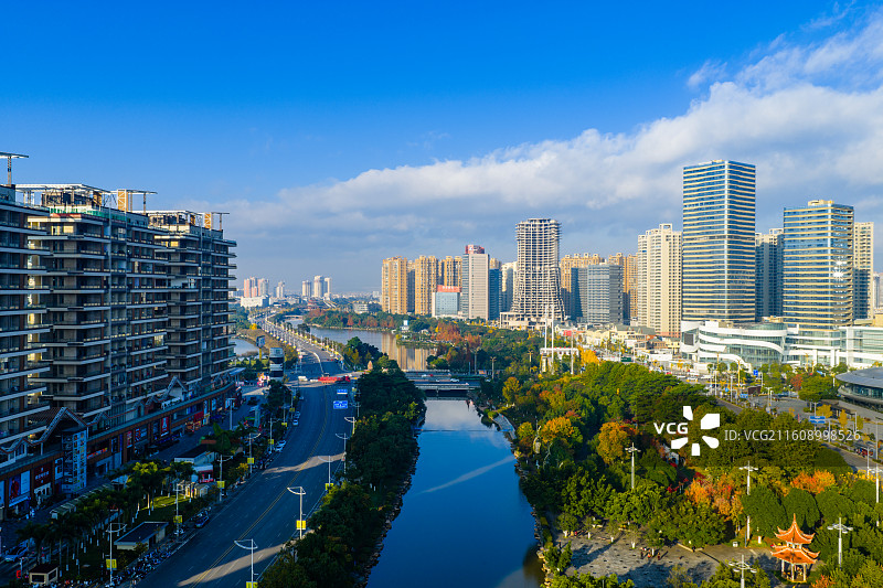 云南省玉溪市红塔区玉溪大河风光图片素材