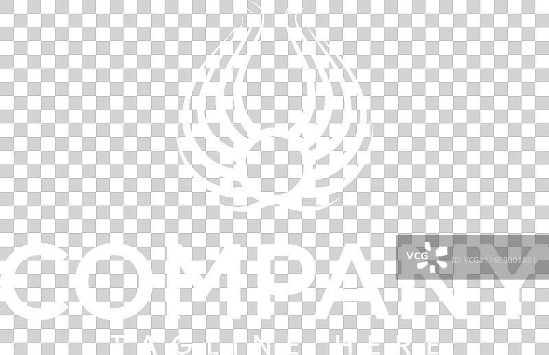 优雅的分形几何标志设计图片素材