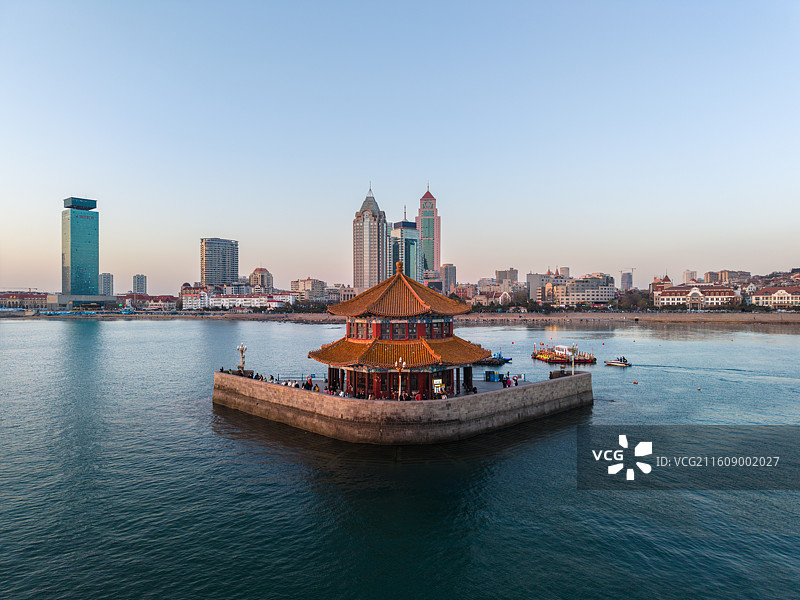 青岛栈桥冬季风光图片素材