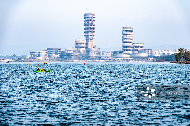 兴隆湖湿地公园，成都天府新区图片素材