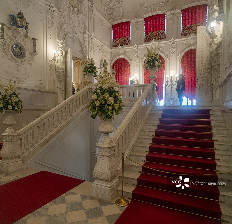 圣彼得堡叶卡捷琳娜宫大楼梯图片素材