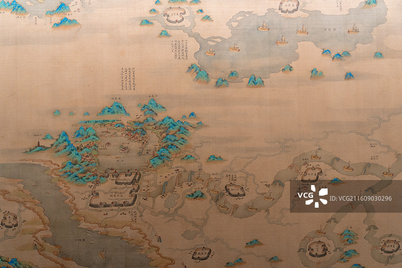 天津博物馆藏 清乾隆漕运图图片素材
