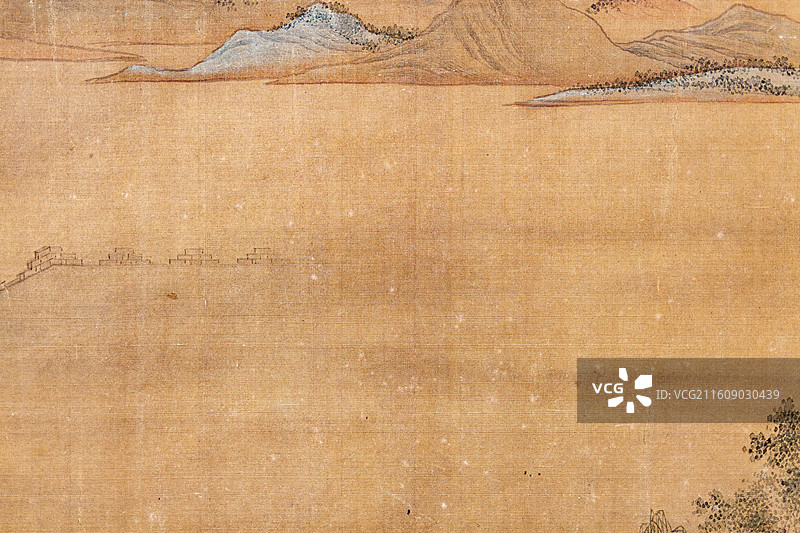 南京博物院藏明仇英绢本设色曲水流觞图卷图片素材