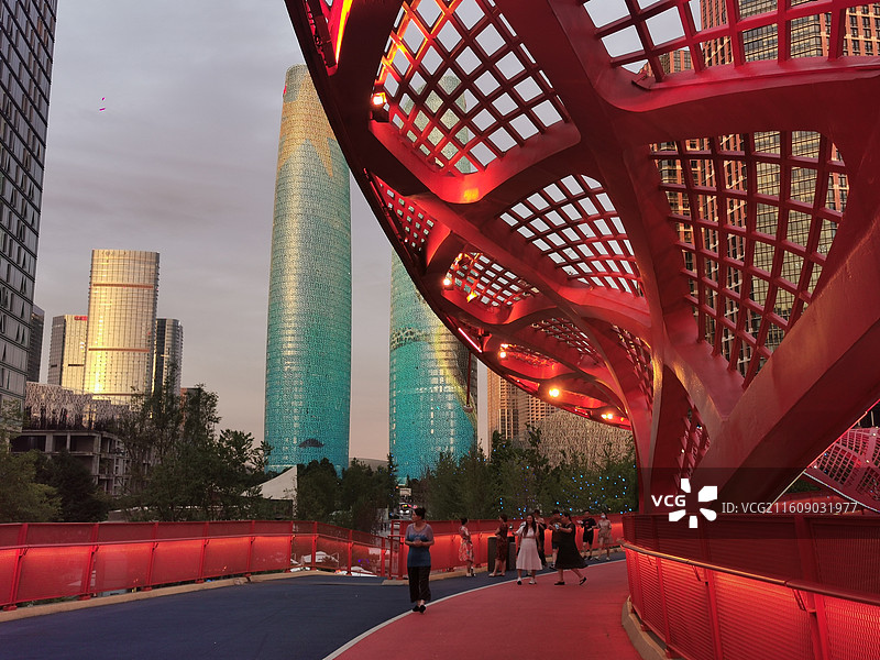 成都双子塔图片素材