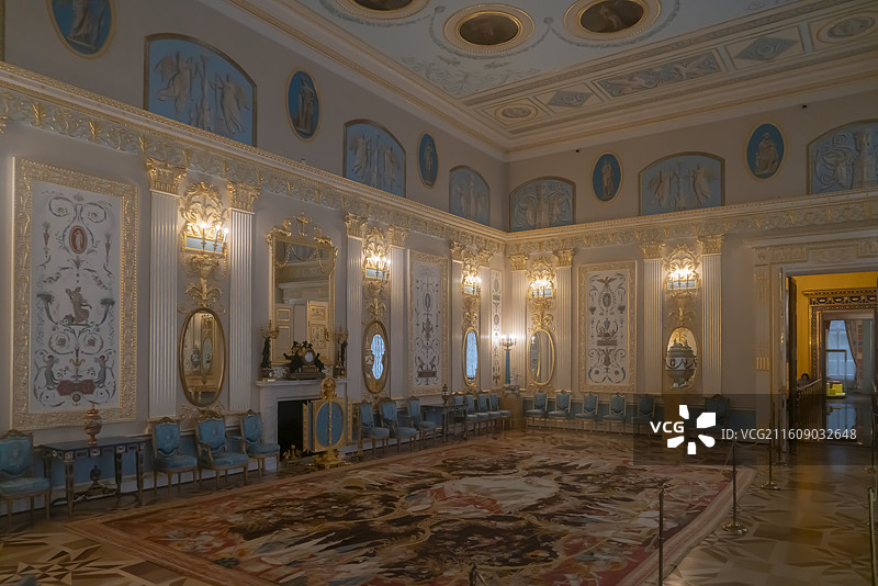 圣彼得堡叶卡捷琳娜宫宫廷舞厅图片素材